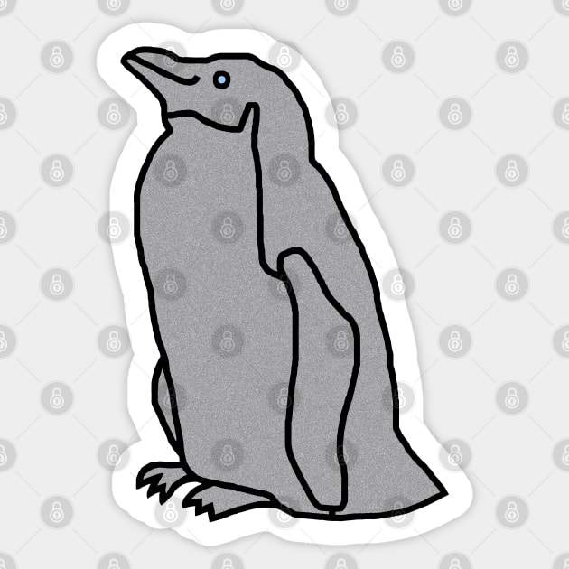 Silver Metallic Penguin Sticker by ellenhenryart